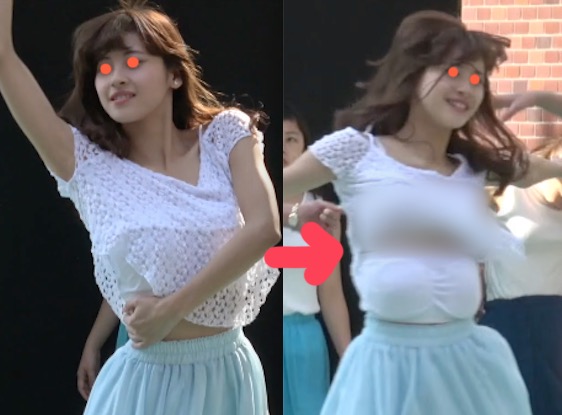 チューブトップブラが完全にずり下がりながらも最後まで演技をこなす美人ダンサー（【special edit】vol.70）