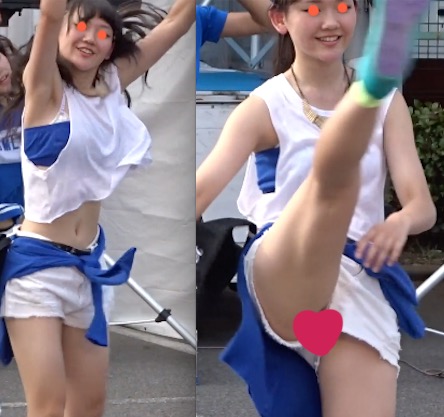 チューブトップからブラチラ＆ハイキックでパンチラするサービス満点の美少女JKダンサー：【番外編】vol.57