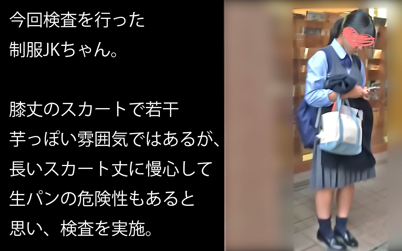 制服JKちゃんのスカート内抜き打ち検査14 画像つき詳細レビュー