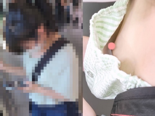 （乳首見え）夏休み中にパイスラのせいで覗かれた女子の胸（胸チラ）：覗かれた女子たちの胸
