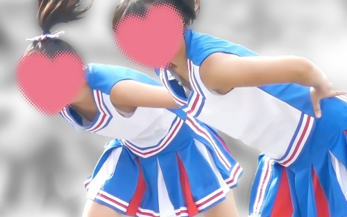 祭りだチア vol.95 【4K】 ゆるい胸元！ひたすら前かがみ！？白ブラ、ふくらみ、素晴らしき光景 Kチアダンス：メロン