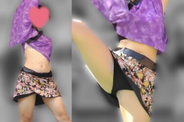 祭りだチア vol.109 モデル風美女続編 へそ出し衣装に着替えてハミP連発のステージ！Kチアダンス：メロン