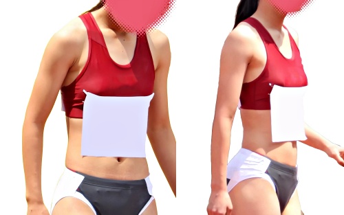 【AIリマスター】AIR_0421_03 大きめスパッツだった有名美人選手がブルマになったらフロント部分のシワシワがうまく隠せて：ニューヨーク体育大学