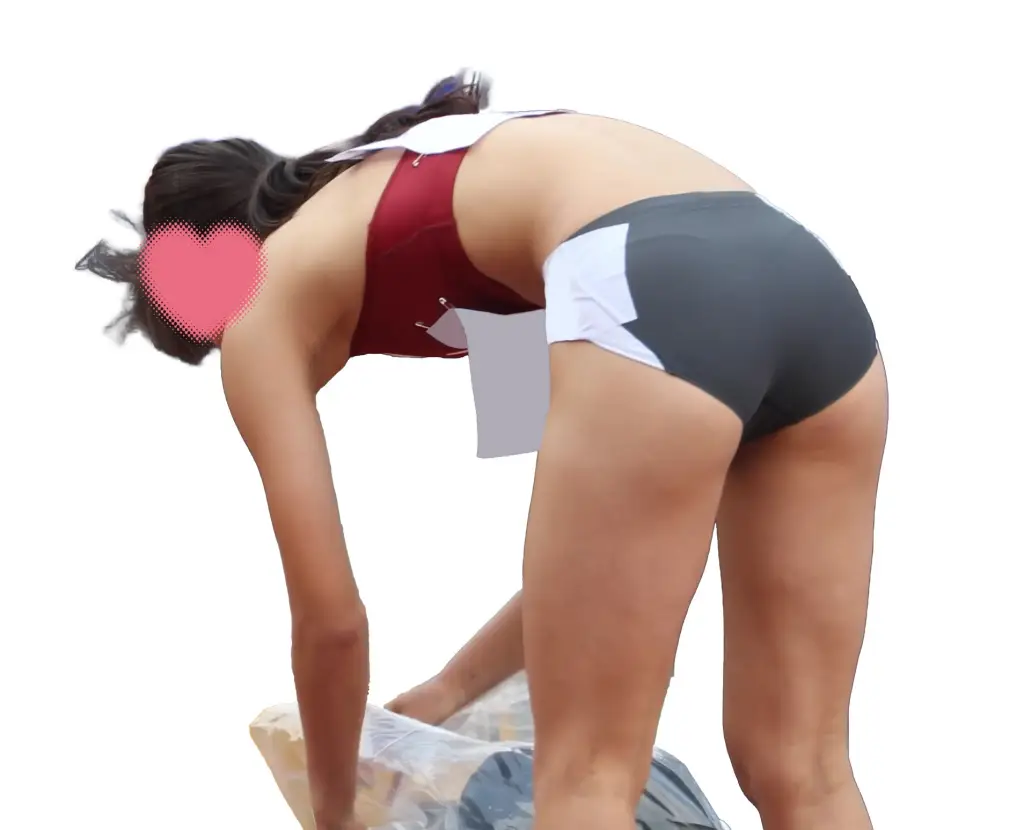 【AIリマスター】AIR_0421_03 大きめスパッツだった有名美人選手がブルマになったらフロント部分のシワシワがうまく隠せて 画像つき詳細レビュー