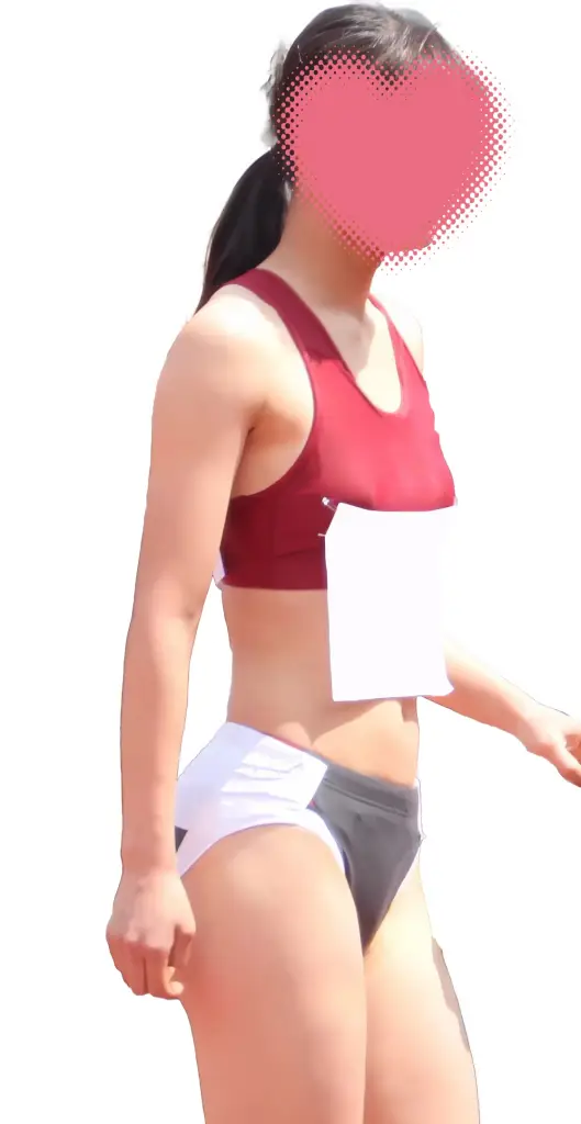 【AIリマスター】AIR_0421_03 大きめスパッツだった有名美人選手がブルマになったらフロント部分のシワシワがうまく隠せて 画像つき詳細レビュー