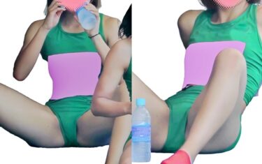 【AIリマスター】0541_02 人気選手がレース後テントの中でパカパカしてるところをスローモーションにしてみた：ニューヨーク体育大学